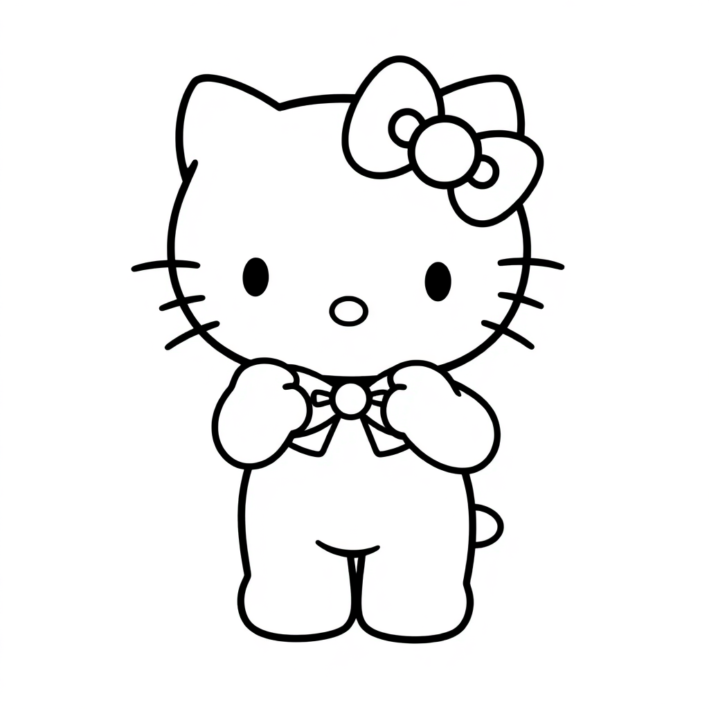 Hello Kitty Bowing