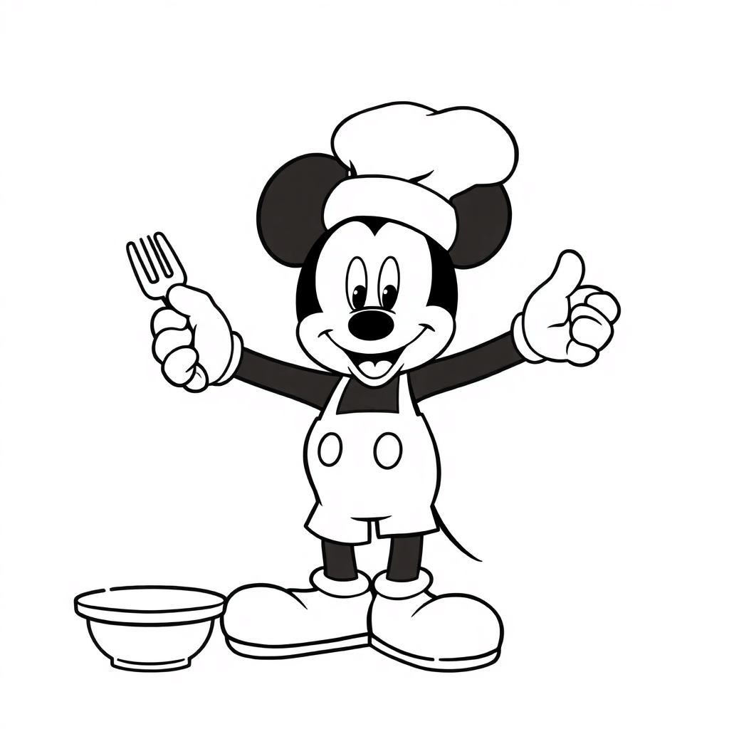 Mickey Cooking