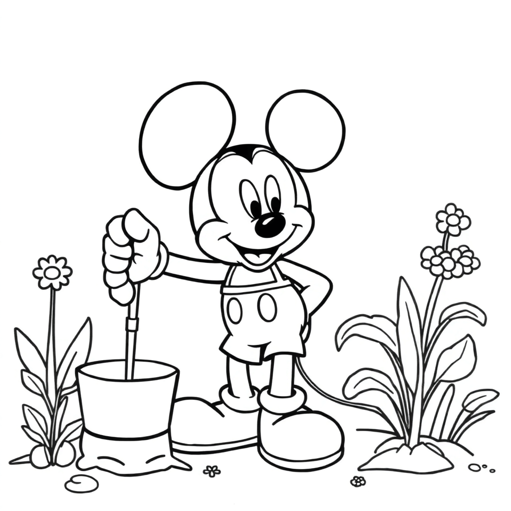 Mickey Gardening