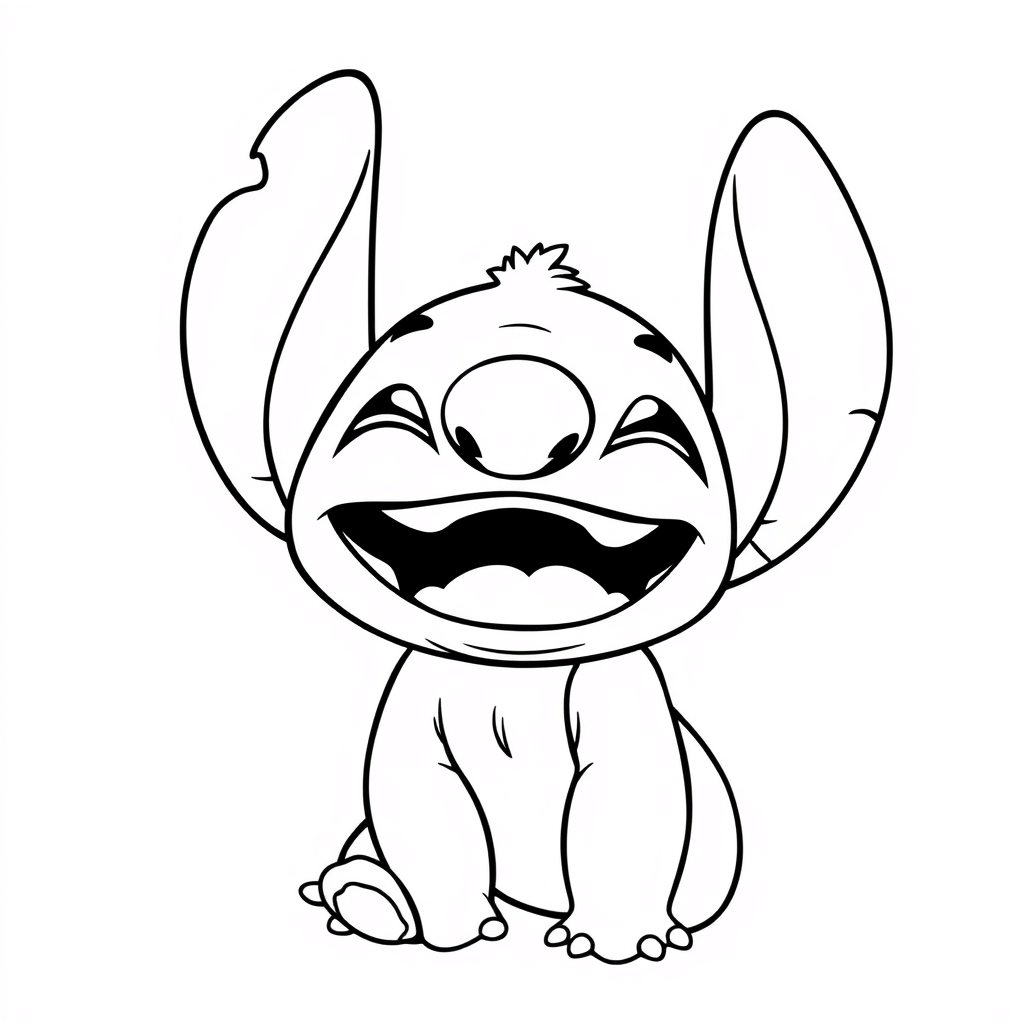 Stitch Laughing